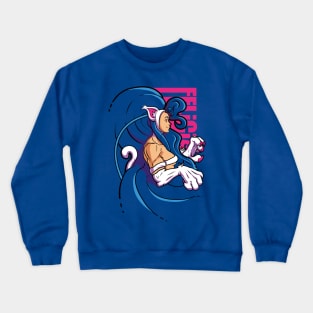 Felicia Profile from Capcom Darkstalker Crewneck Sweatshirt